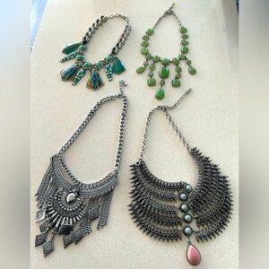 4 necklaces boho style Mexican jewelry